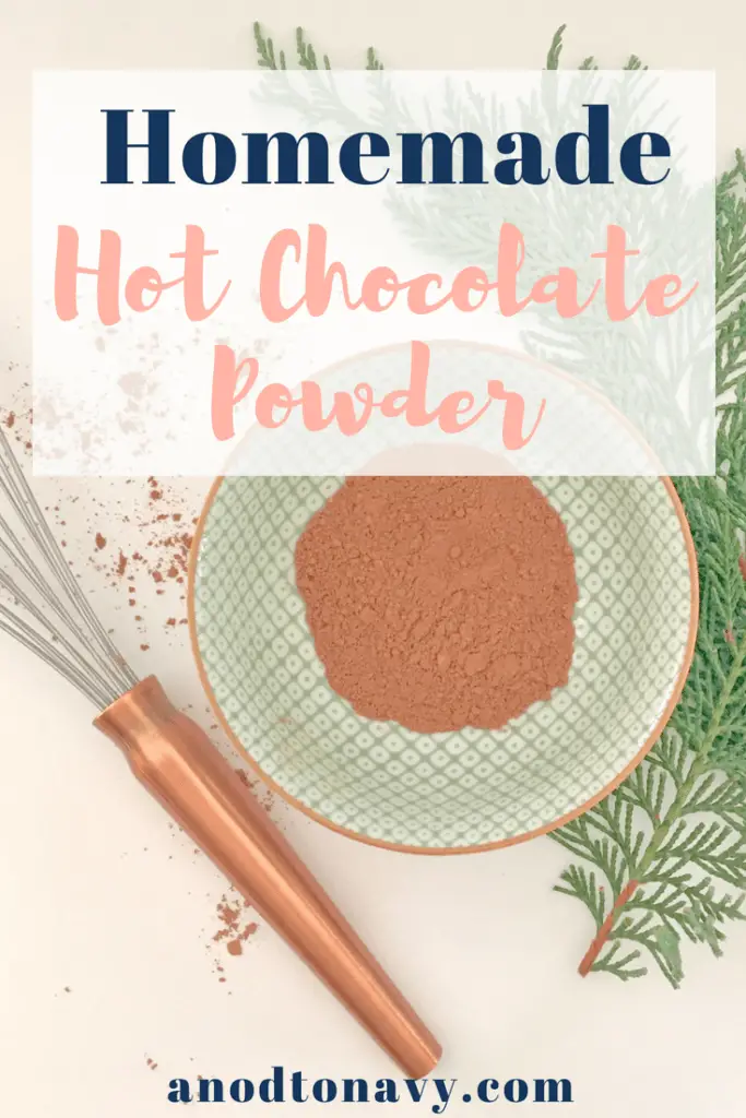 This homemade hot chocolate powder is the perfect recipe to make on a cozy night in! #christmasrecipes #hotchocolate #winterrecipes #fallrecipes #cozy #hygge