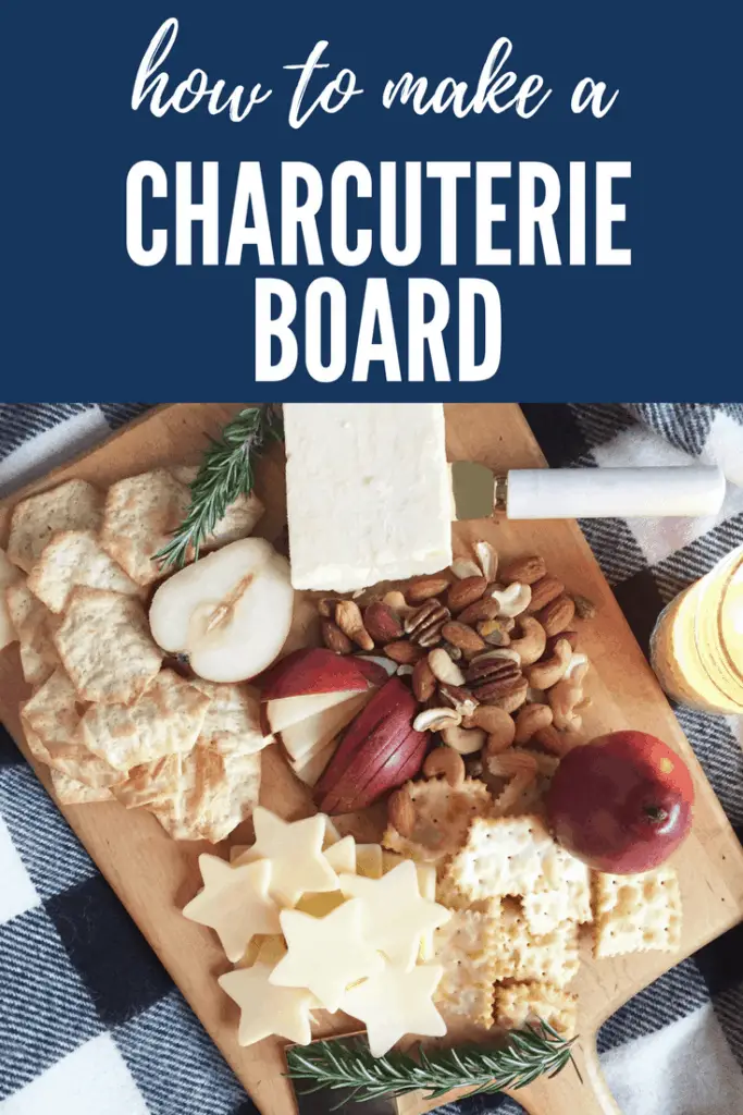 Steps to making a cozy winter charcuterie board. 