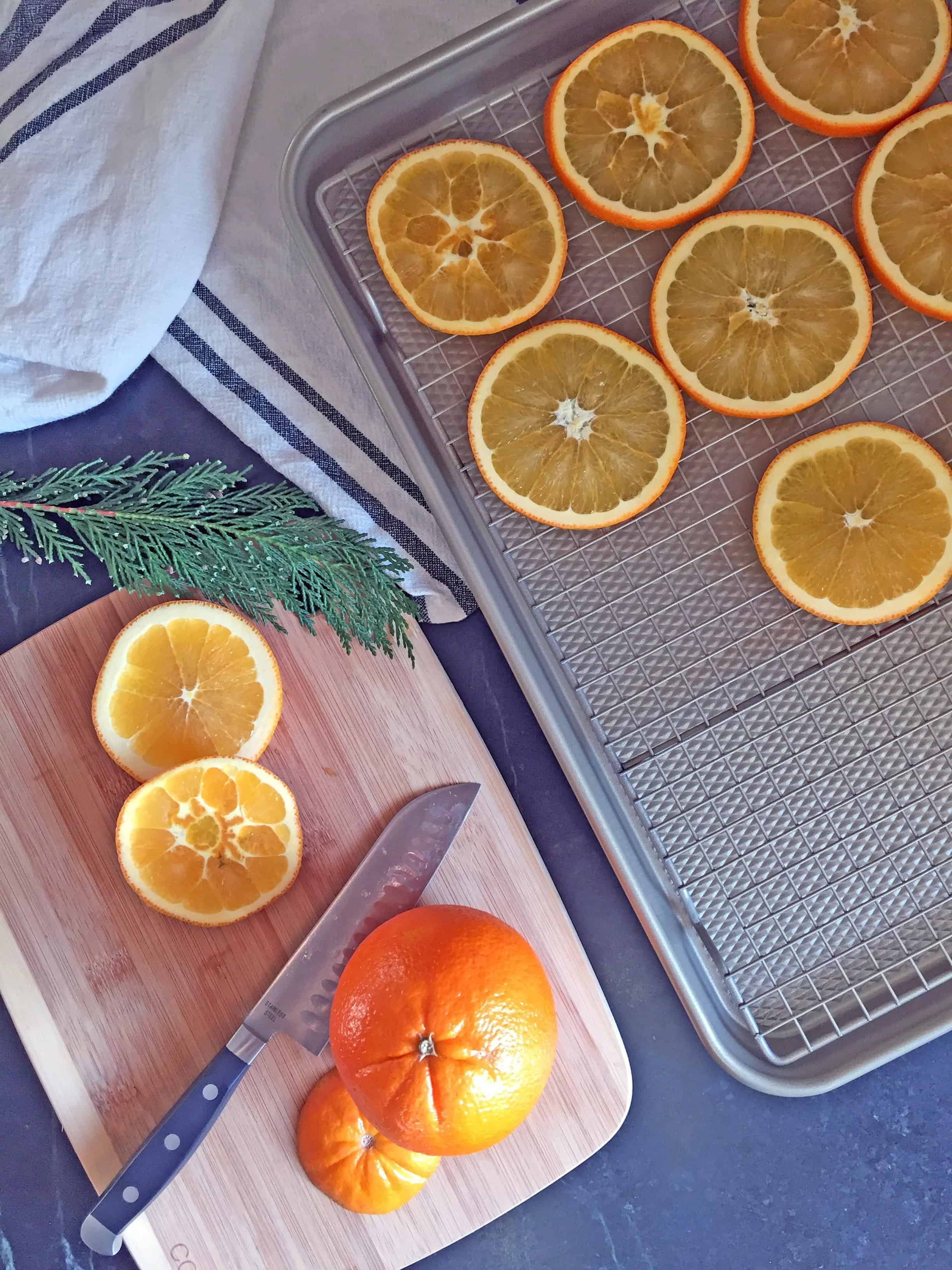 How to make a DIY dried orange garland. 