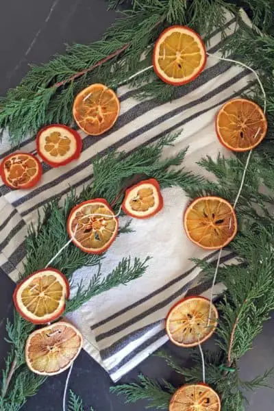 DIY Festive Dried Orange Garland