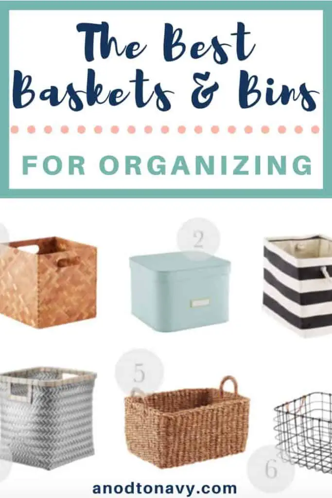 baskets and bins for organizing