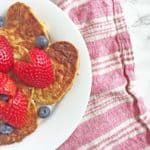 3 Ingredient Heart Pancakes