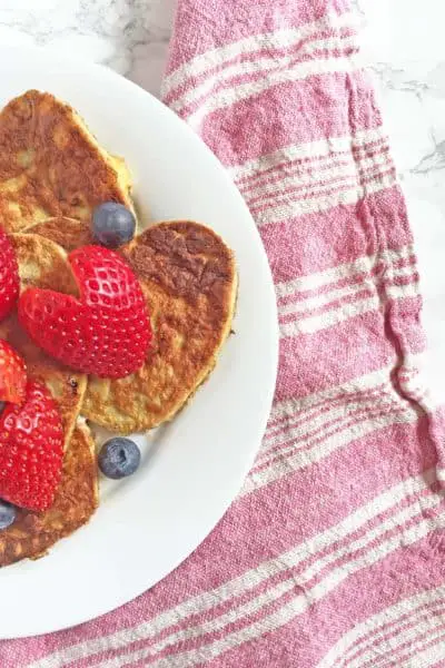 3 Ingredient Heart Pancakes