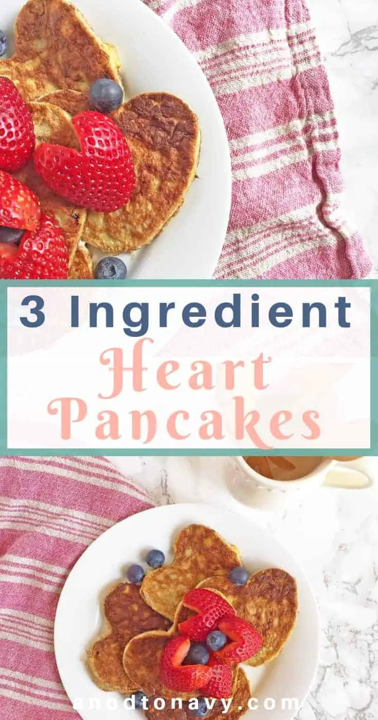 paleo pancakes, heart shaped pancakes with heart shaped strawberries