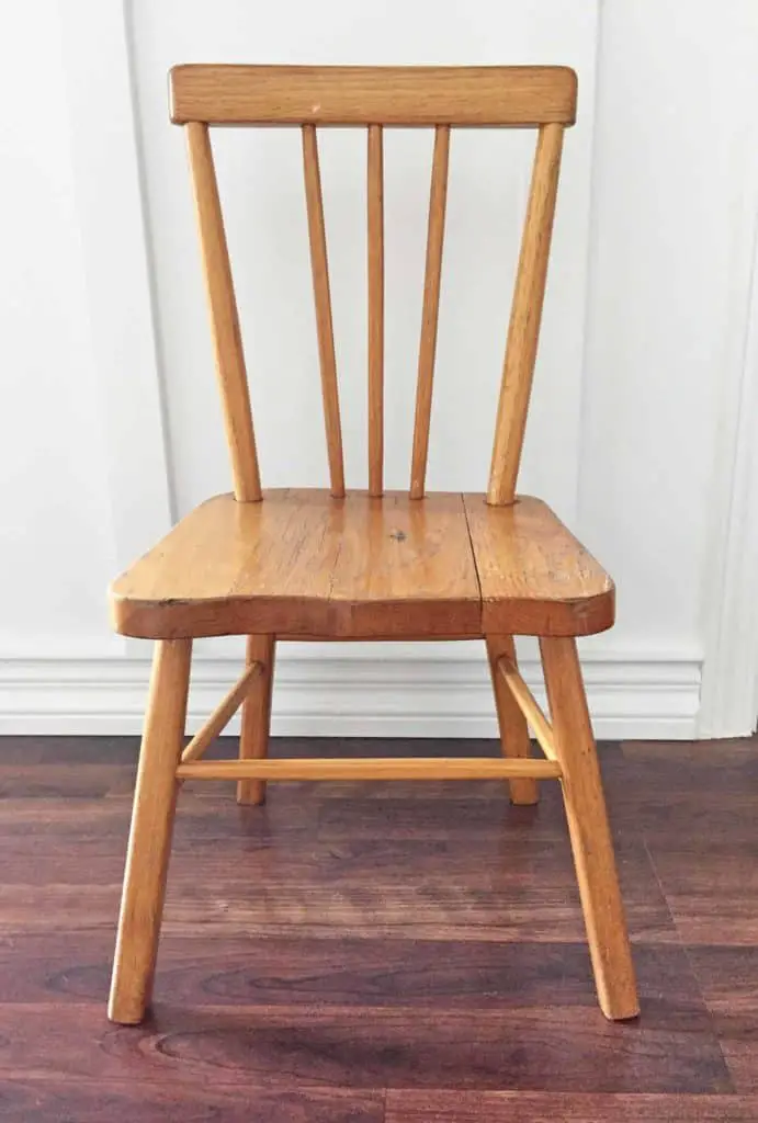 vintage child's wood chair