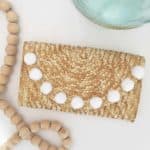 DIY Straw Pom Pom Clutch