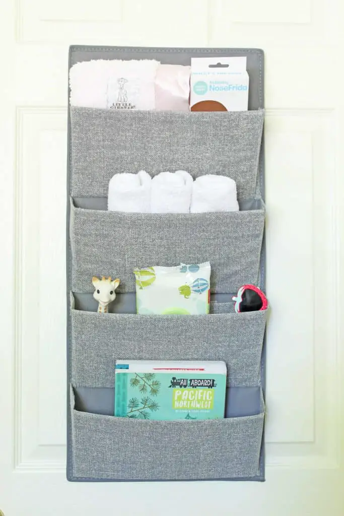 How to organize a small nursery. #nursery #smallspace #apartmentnursery #nurserytips #nurseryhacks #ikeahacks #ikeanursery #ikeakallax