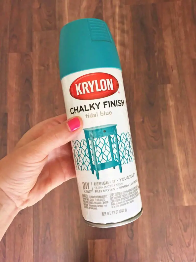 krylon chalky finish spray paint in tidal blue