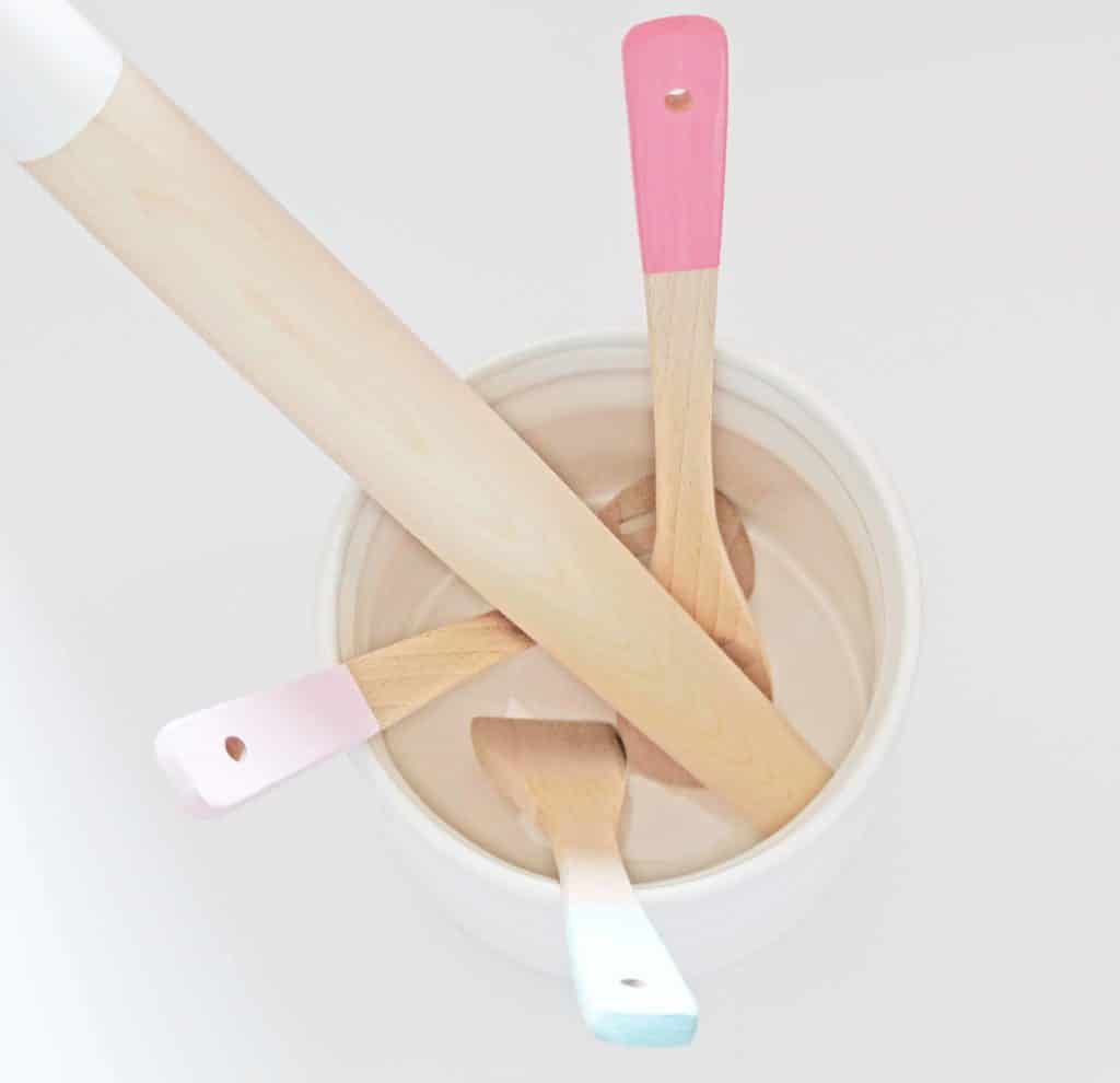 dip dyed kitchen utensils