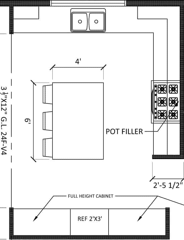 kitchen blueprint plan