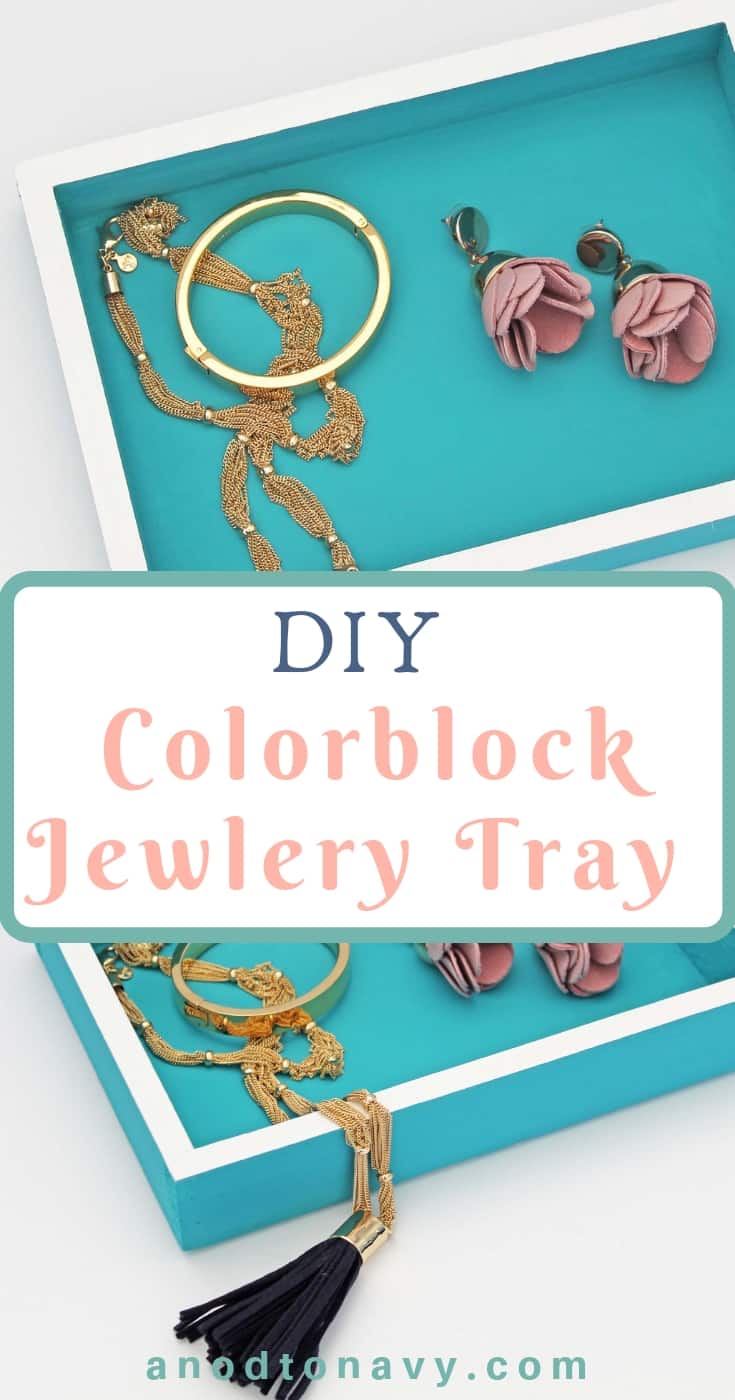 color block jewelry tray with bauble bar earrings