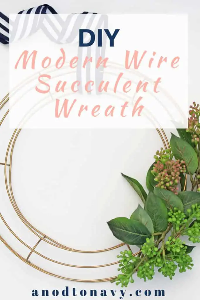 diy modern succulent wreath 