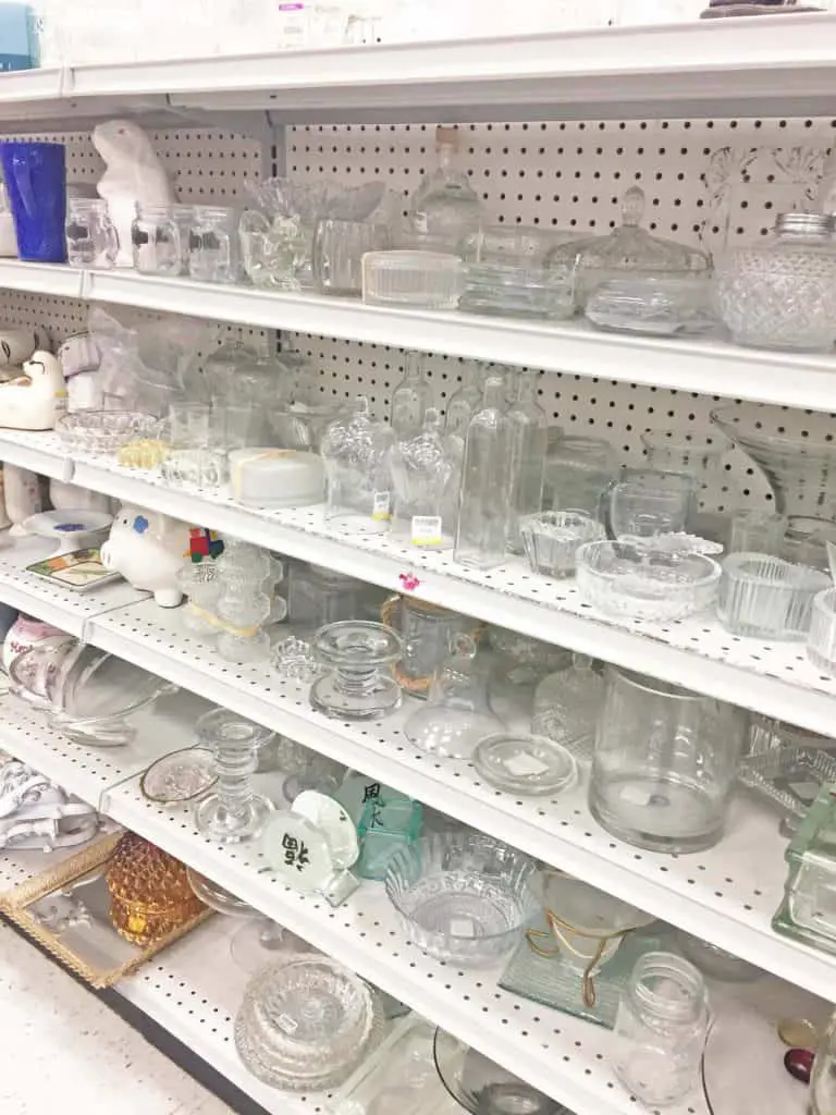 glassware at goodwill 