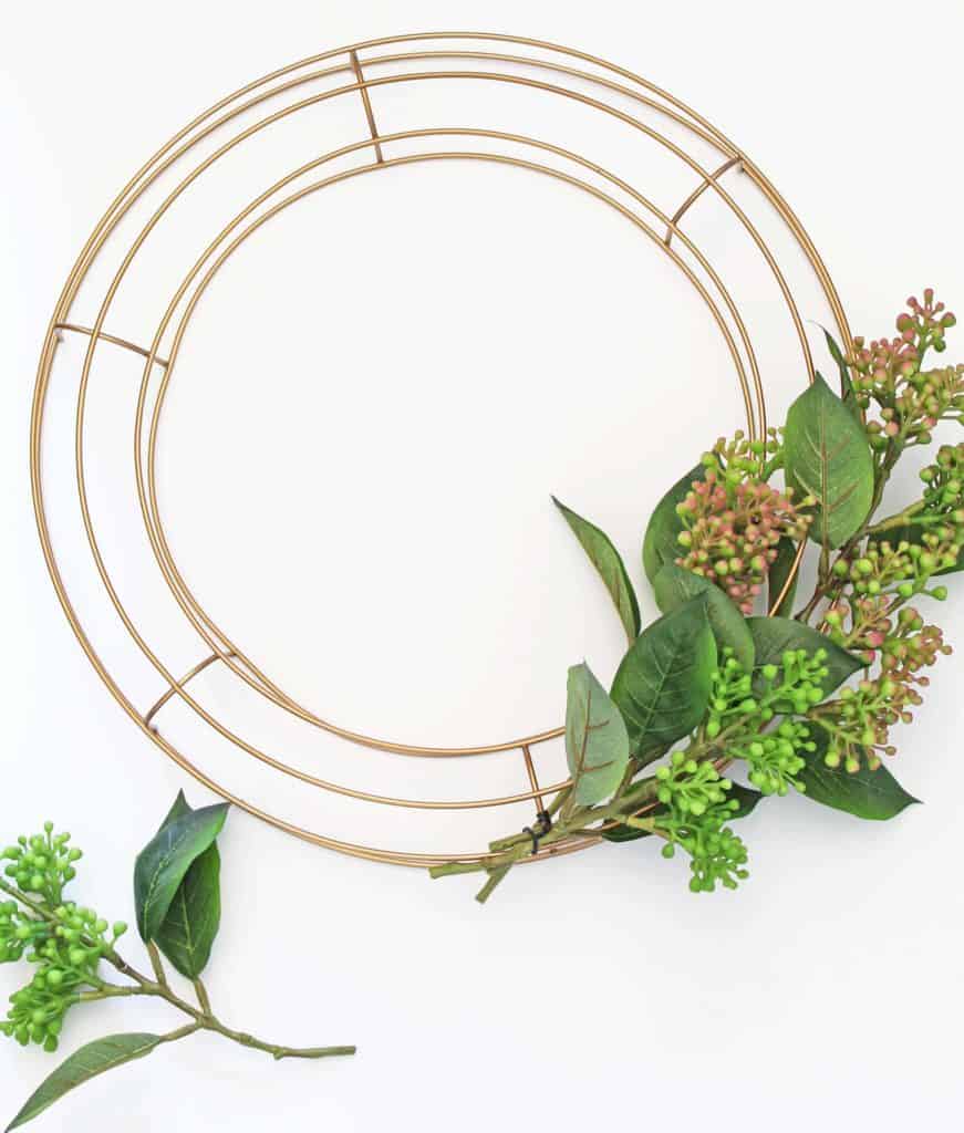 diy modern succulent wreath 