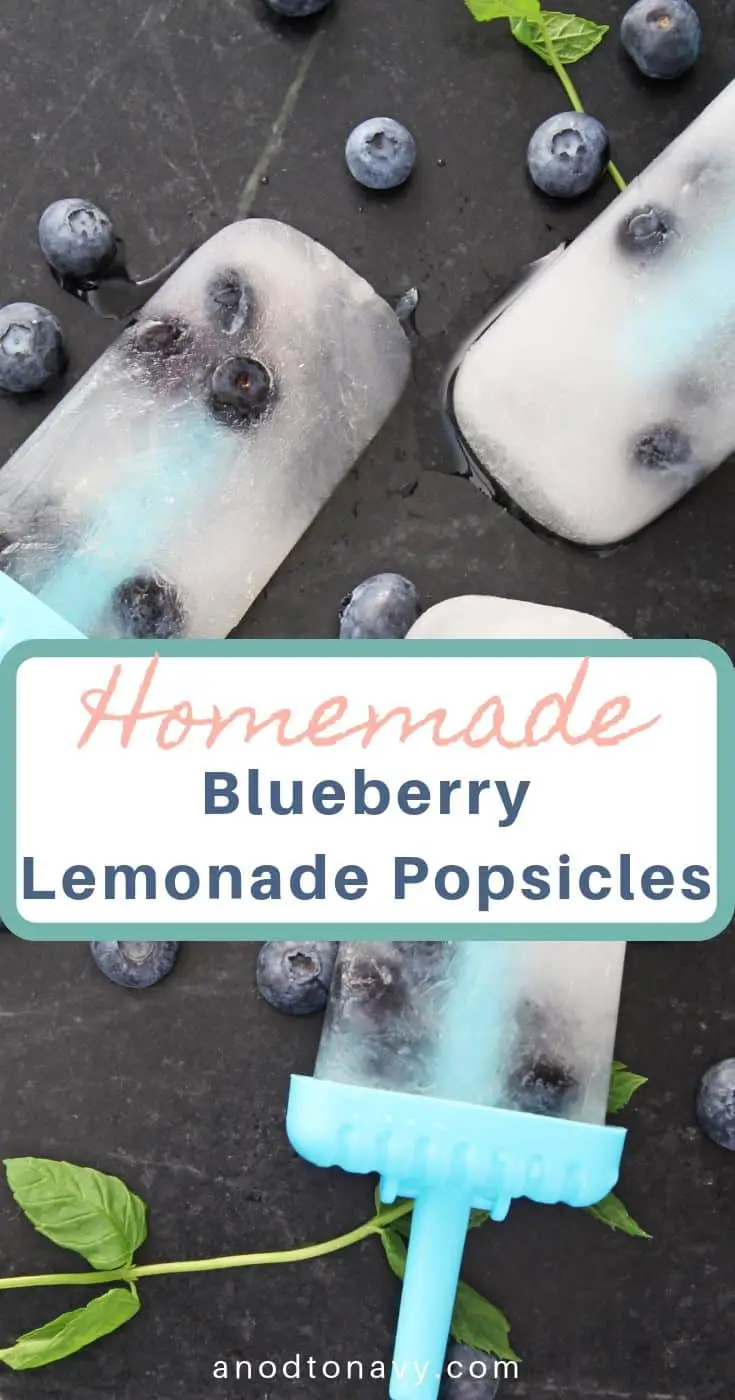 homemade blueberry lemonade popsicles