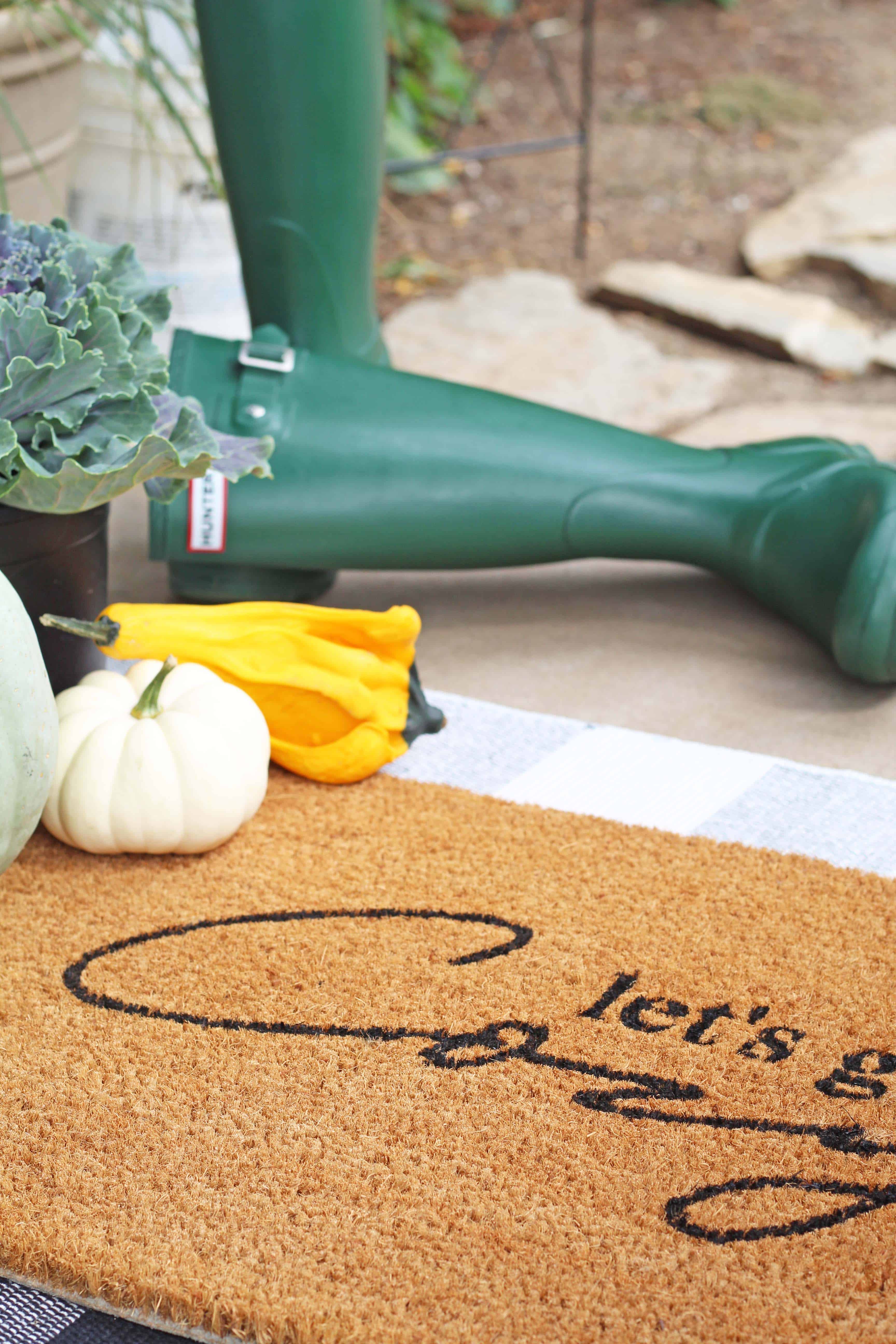 How to make your own stenciled doormat