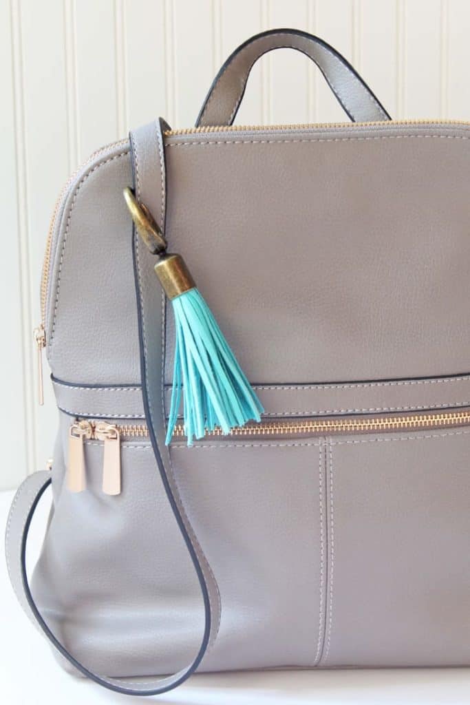 DIY diaper bag tassel keychain 