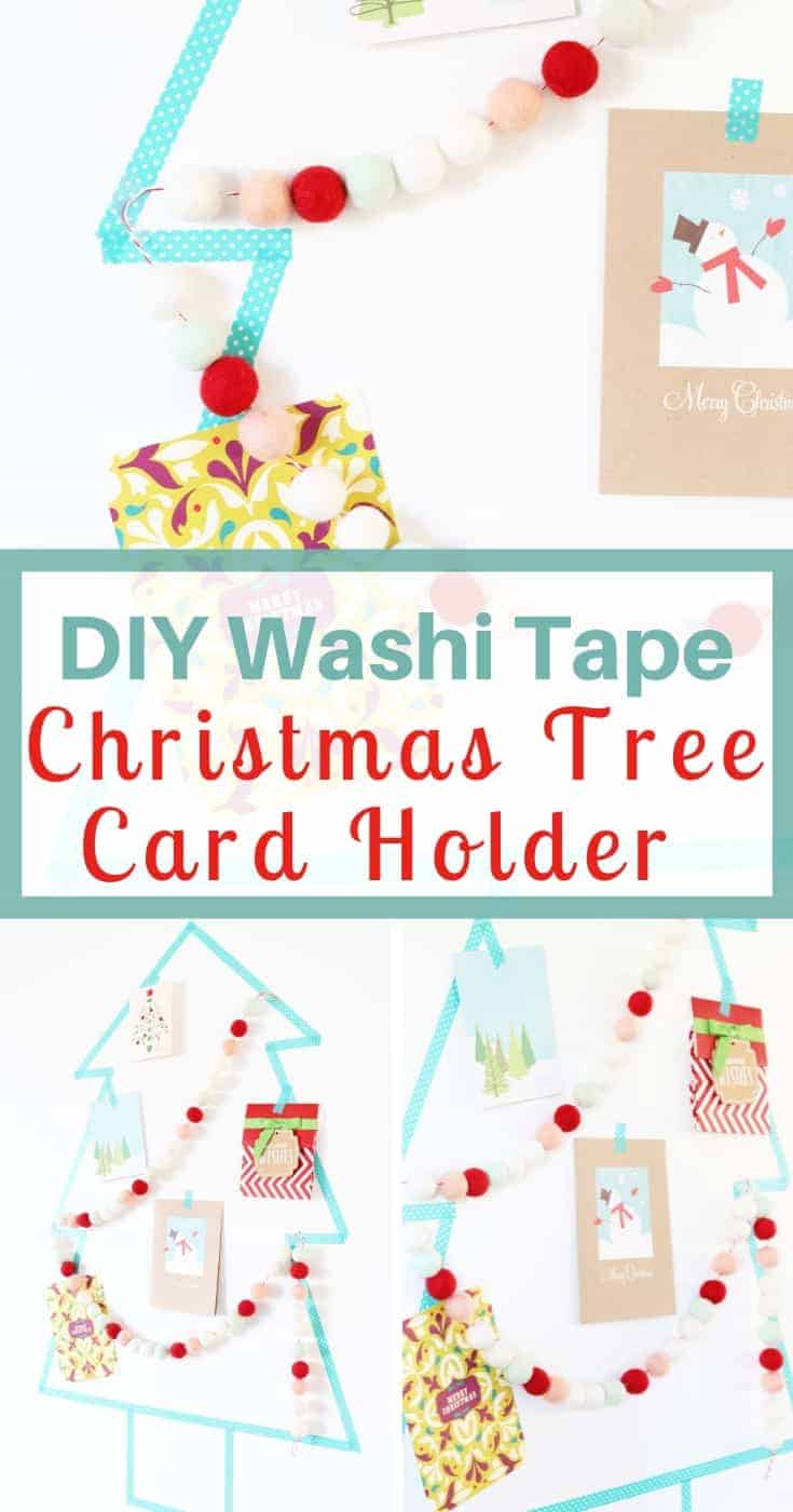 diy washi tape christmas tree 