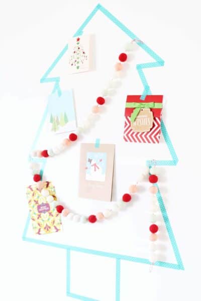 Washi Tape Christmas Tree Card Holder