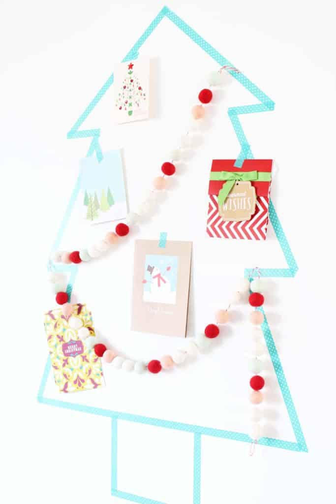 Washi Tape Christmas Tree Card Holder - A Nod to Navy
