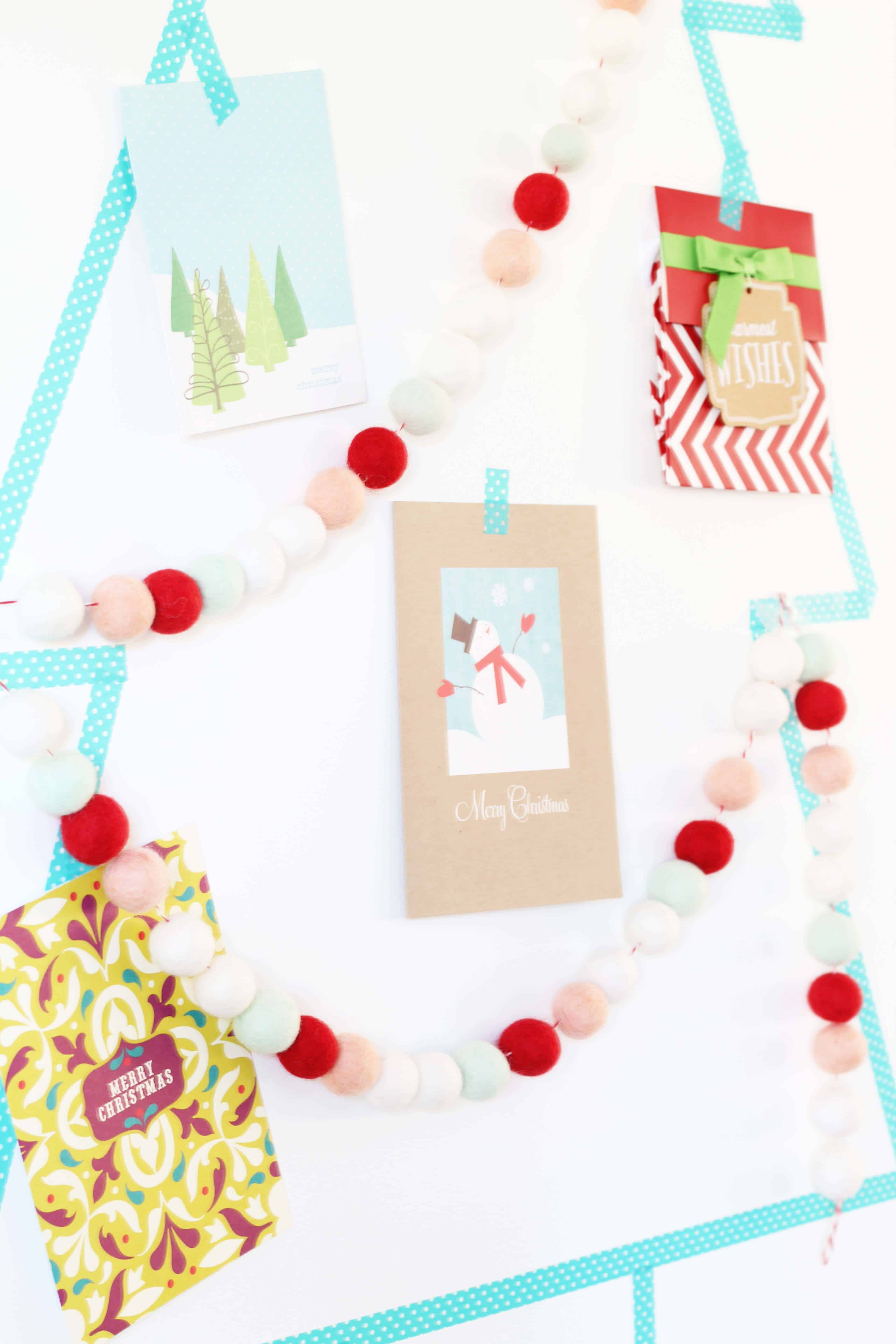 diy washi tape christmas tree