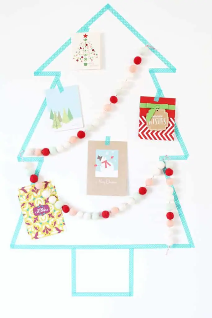Washi Tape Christmas Tree Card Holder - A Nod to Navy