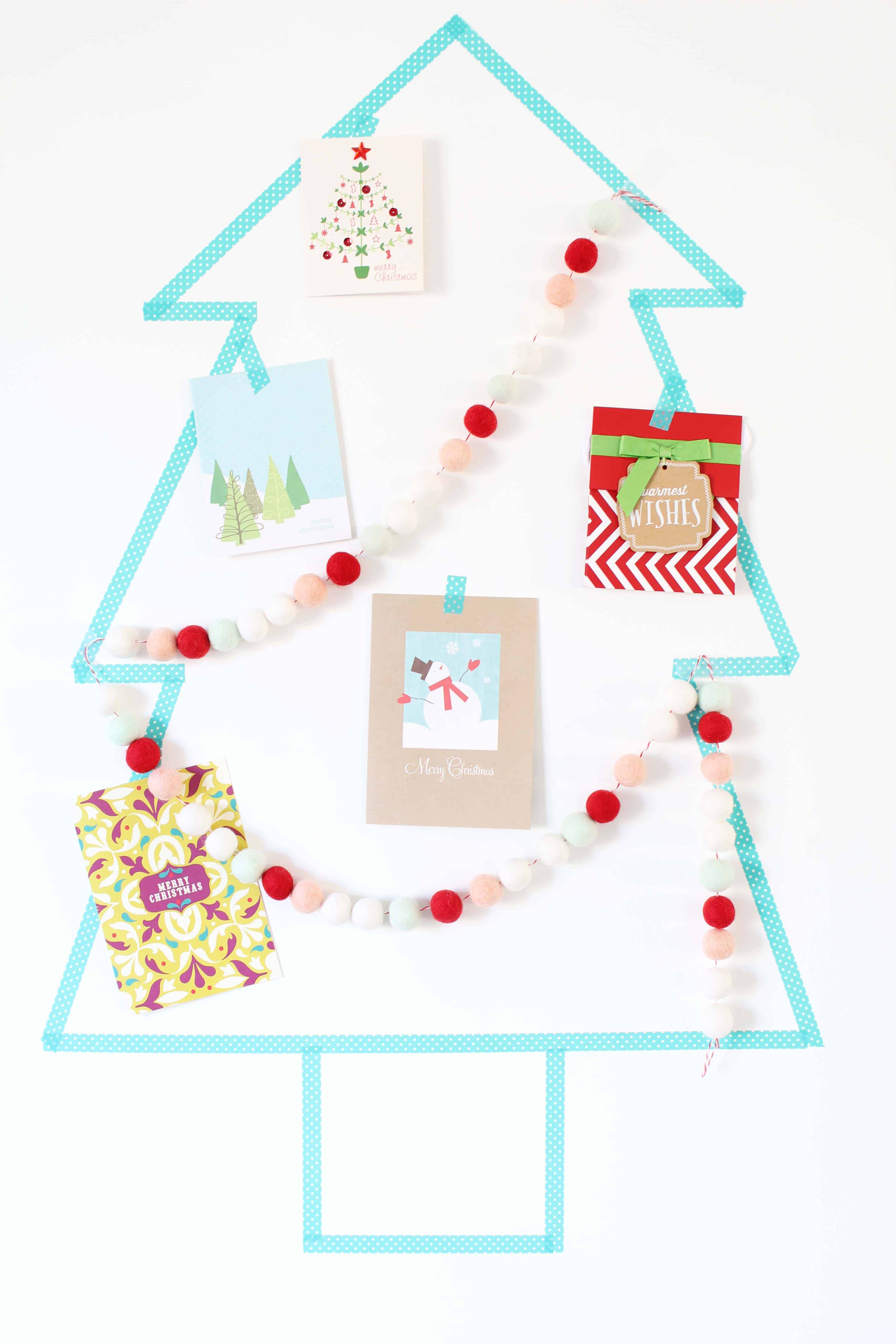 diy washi tape christmas tree