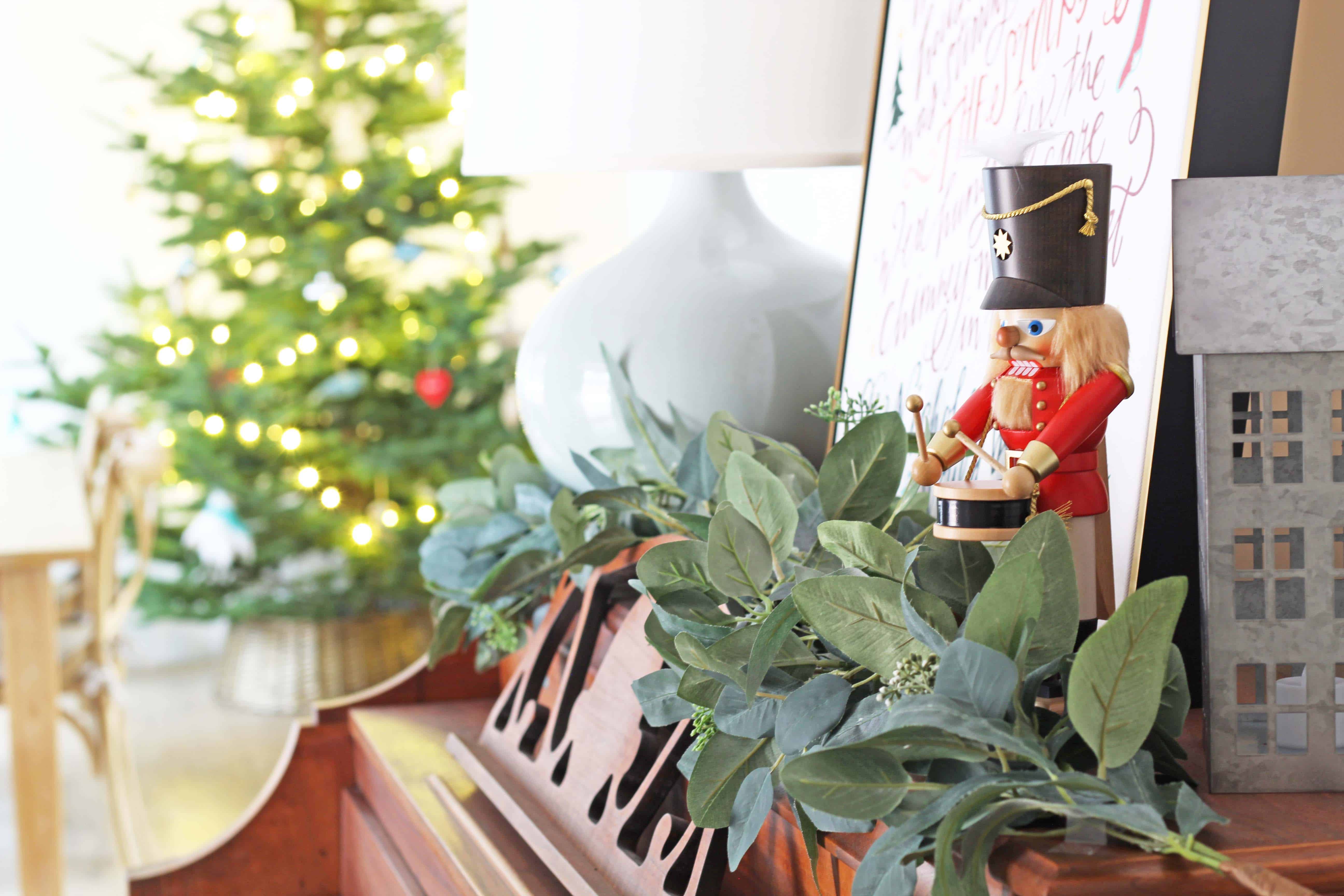 Christmas piano with nutcracker