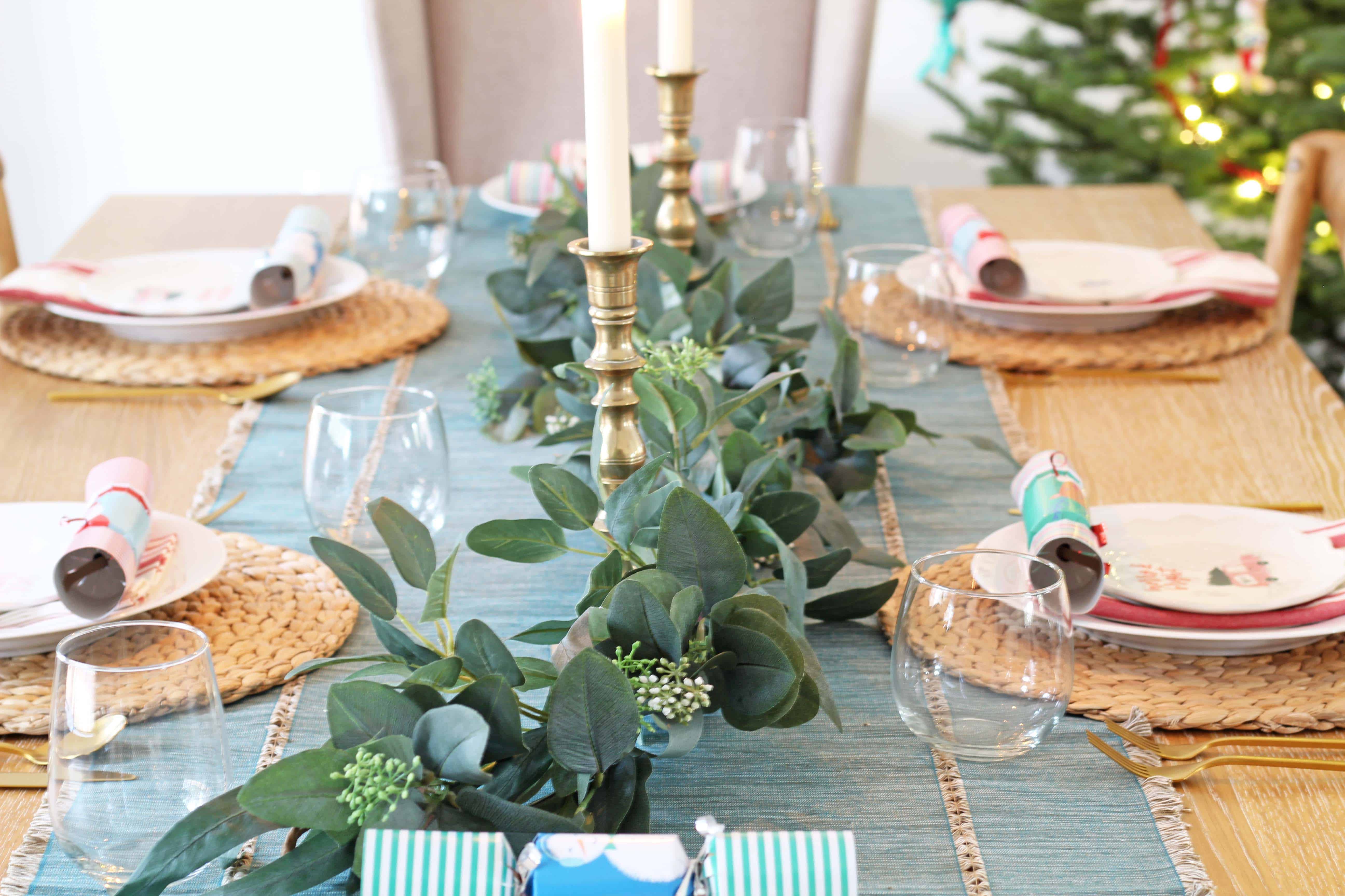 colorful christmas table