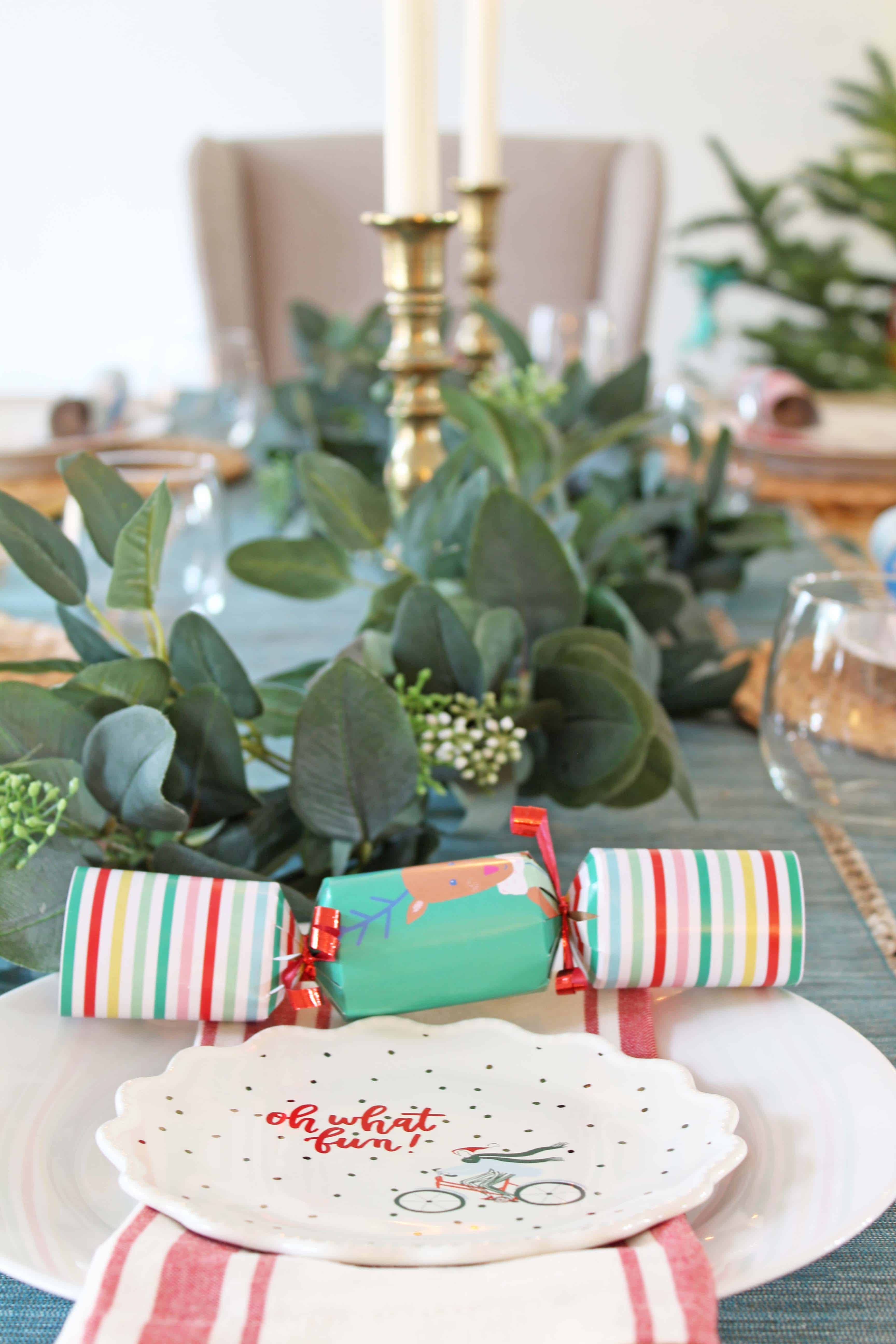 colorful christmas dining table 