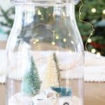 A Cozy Winter Snow Scene Jar