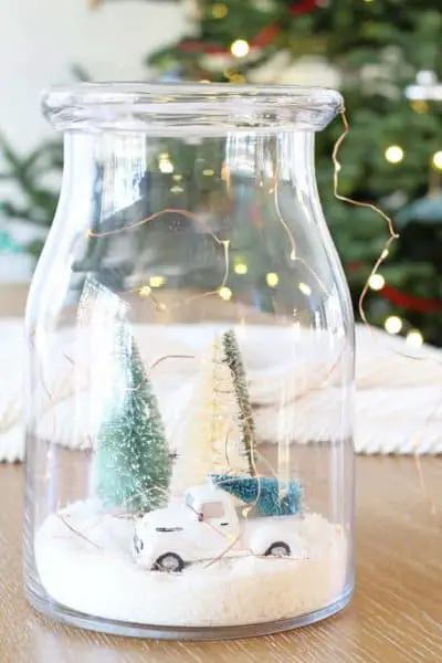 A Cozy Winter Snow Scene Jar