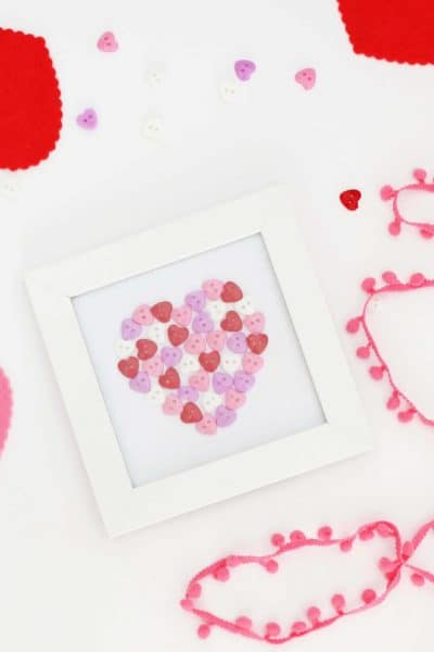 Valentine’s Day Button Heart Art