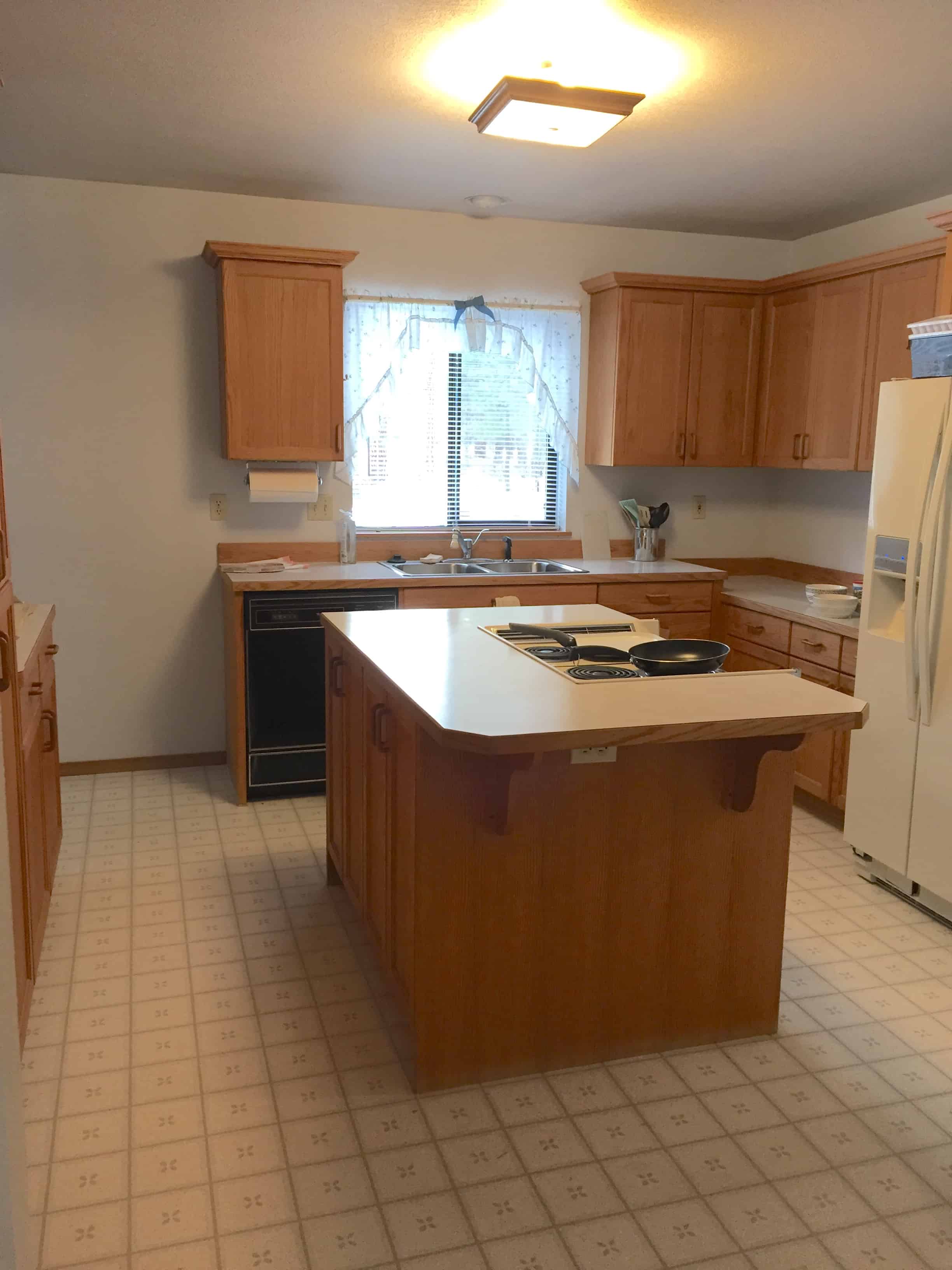 kitchen with prefab oak cabinets