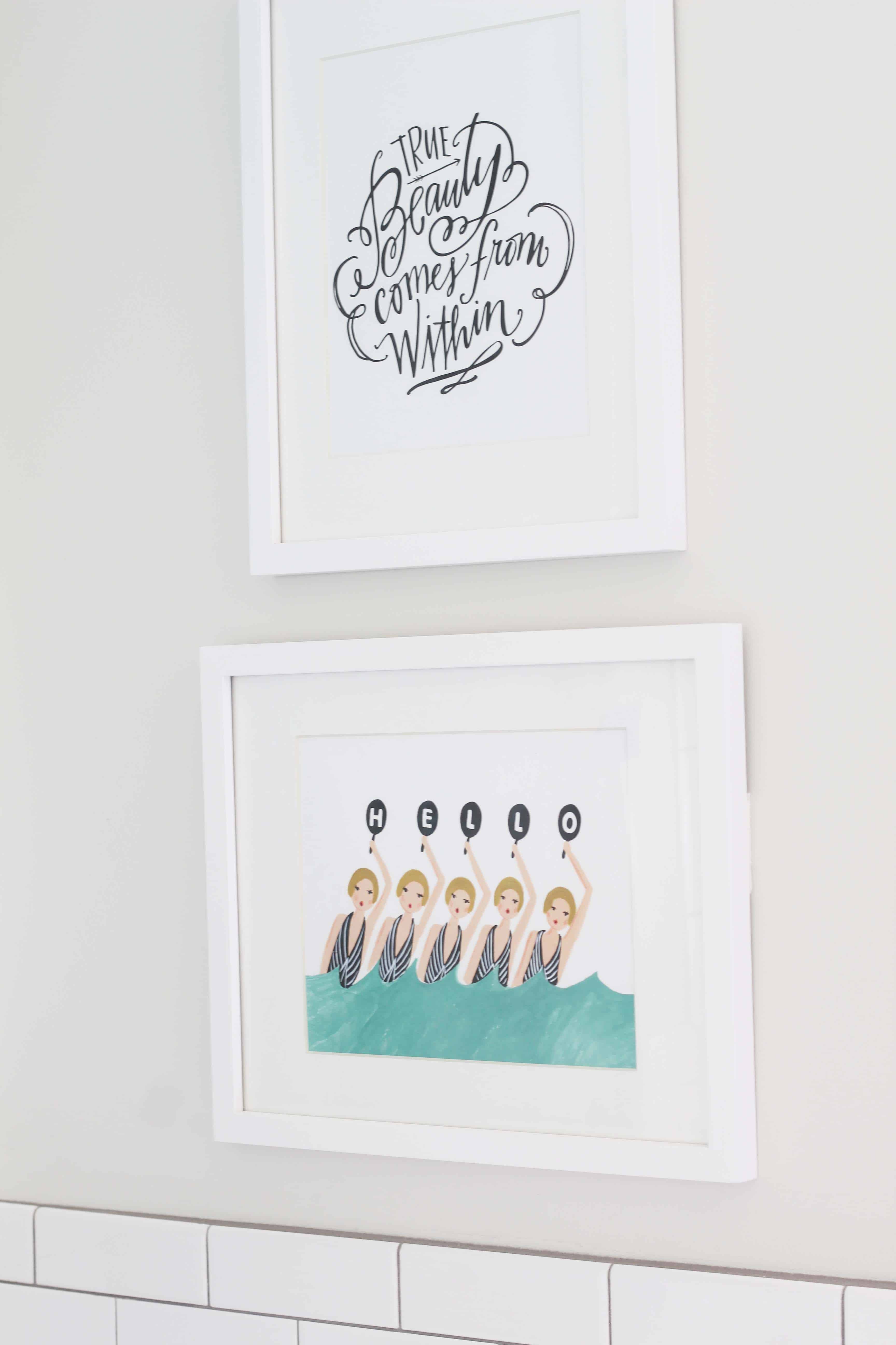 lindsay letters word art, rifle paper co synchronized swimmers print