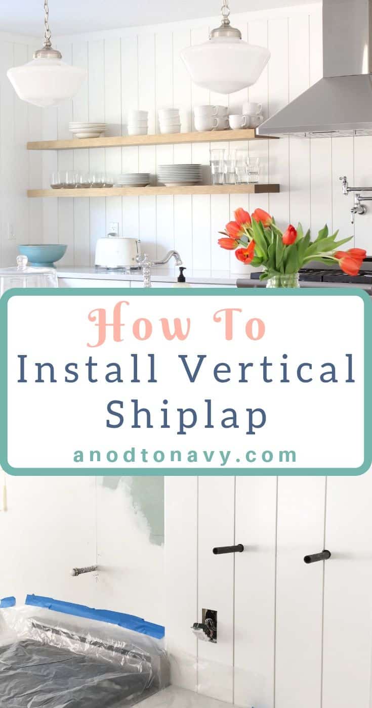 vertical shiplap kitchen backsplash 