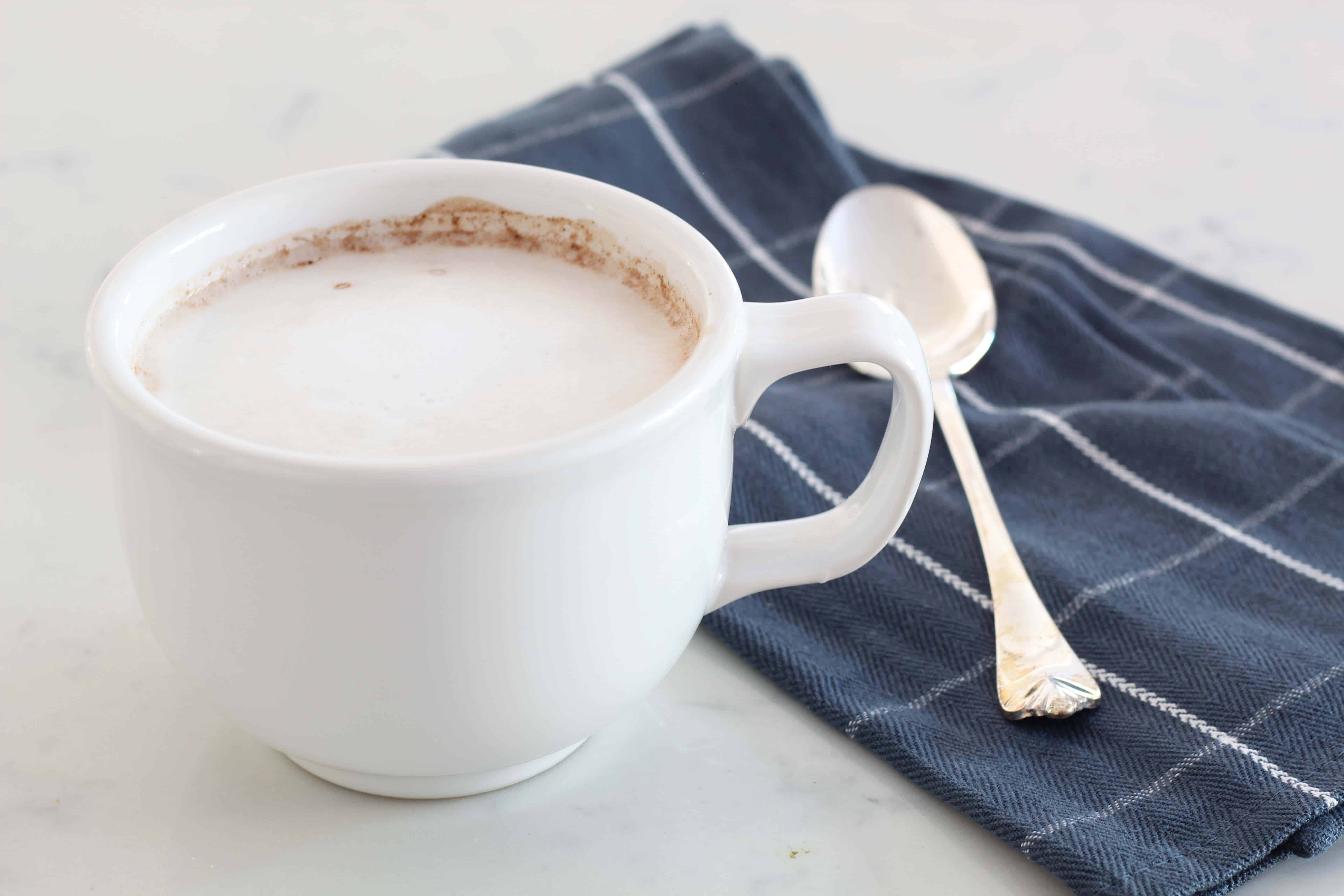 mug of homemade hot chocolate 