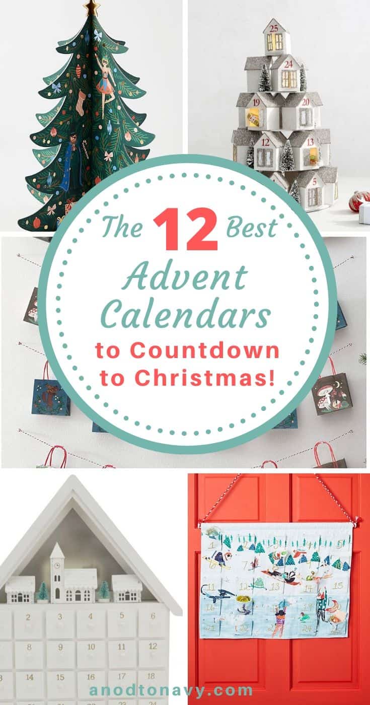 rifle paper co nutcracker advent calendar, santa wall advent calendar, anthropologie riley advent calendar