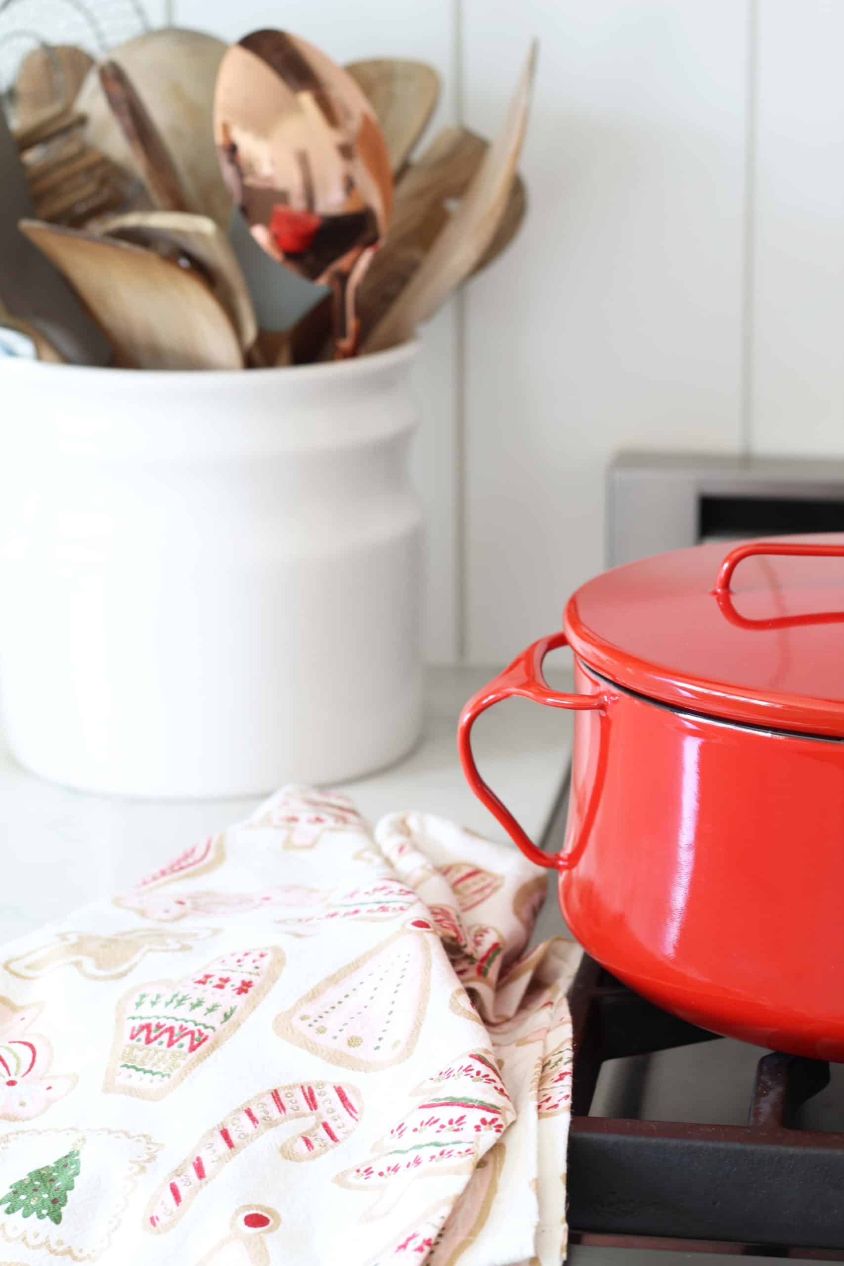 dansk chili red 4 quart casserole dish, target opal house gingerbread tea towel 