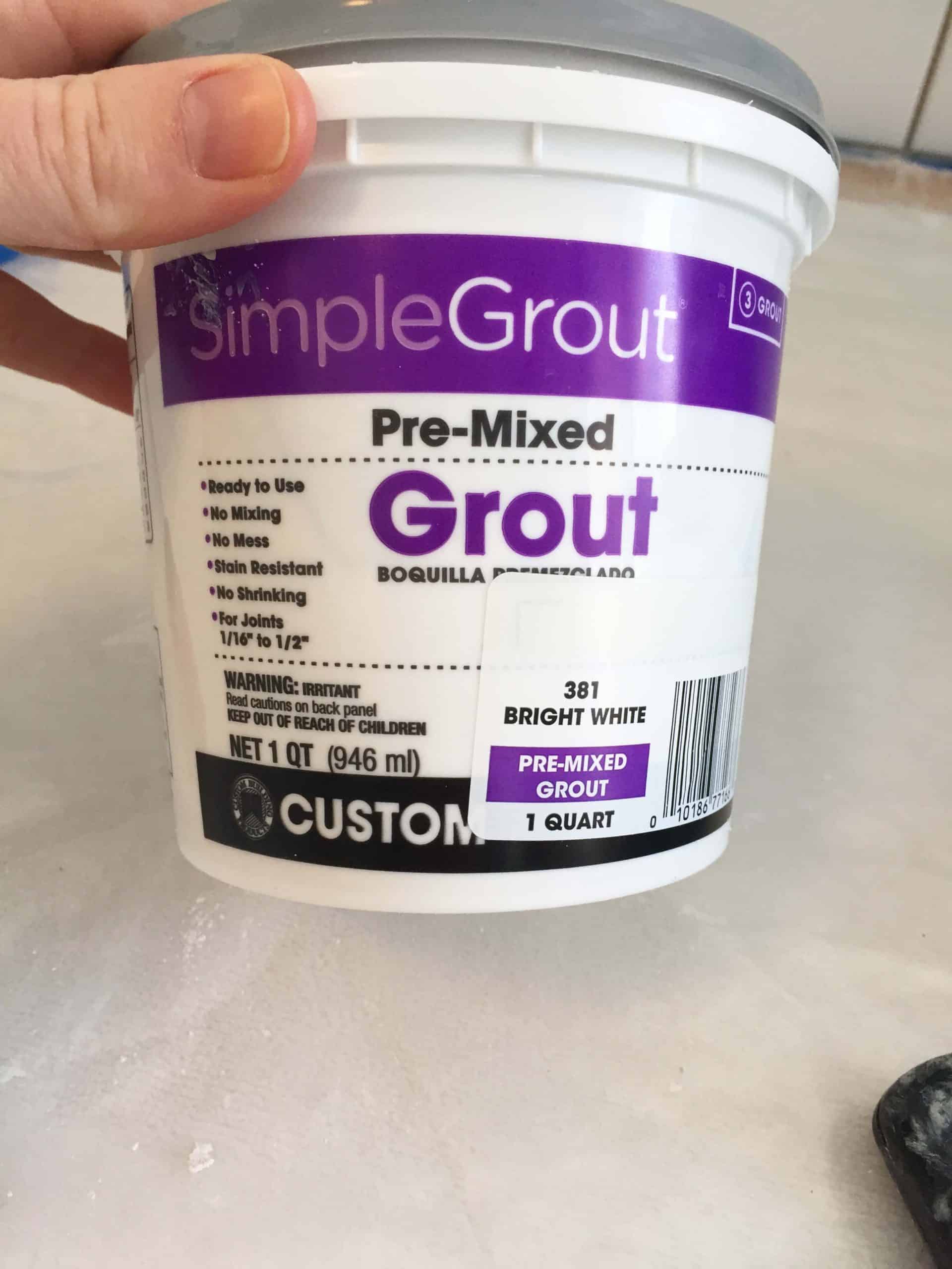 simple grout pre-mixed bright white grout