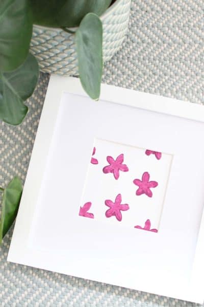 DIY Floral Block Print Art