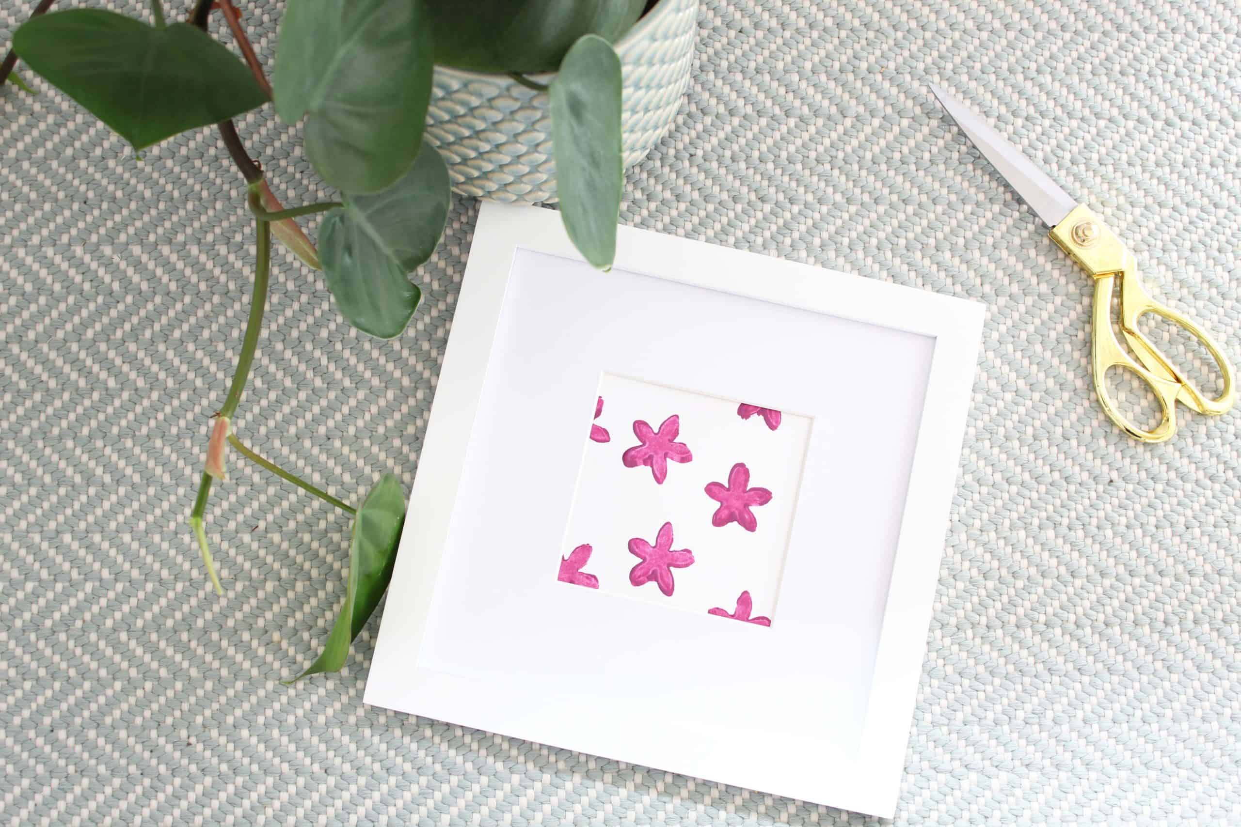 gold scissors, potato stamp art, dash and albert herringbone rug