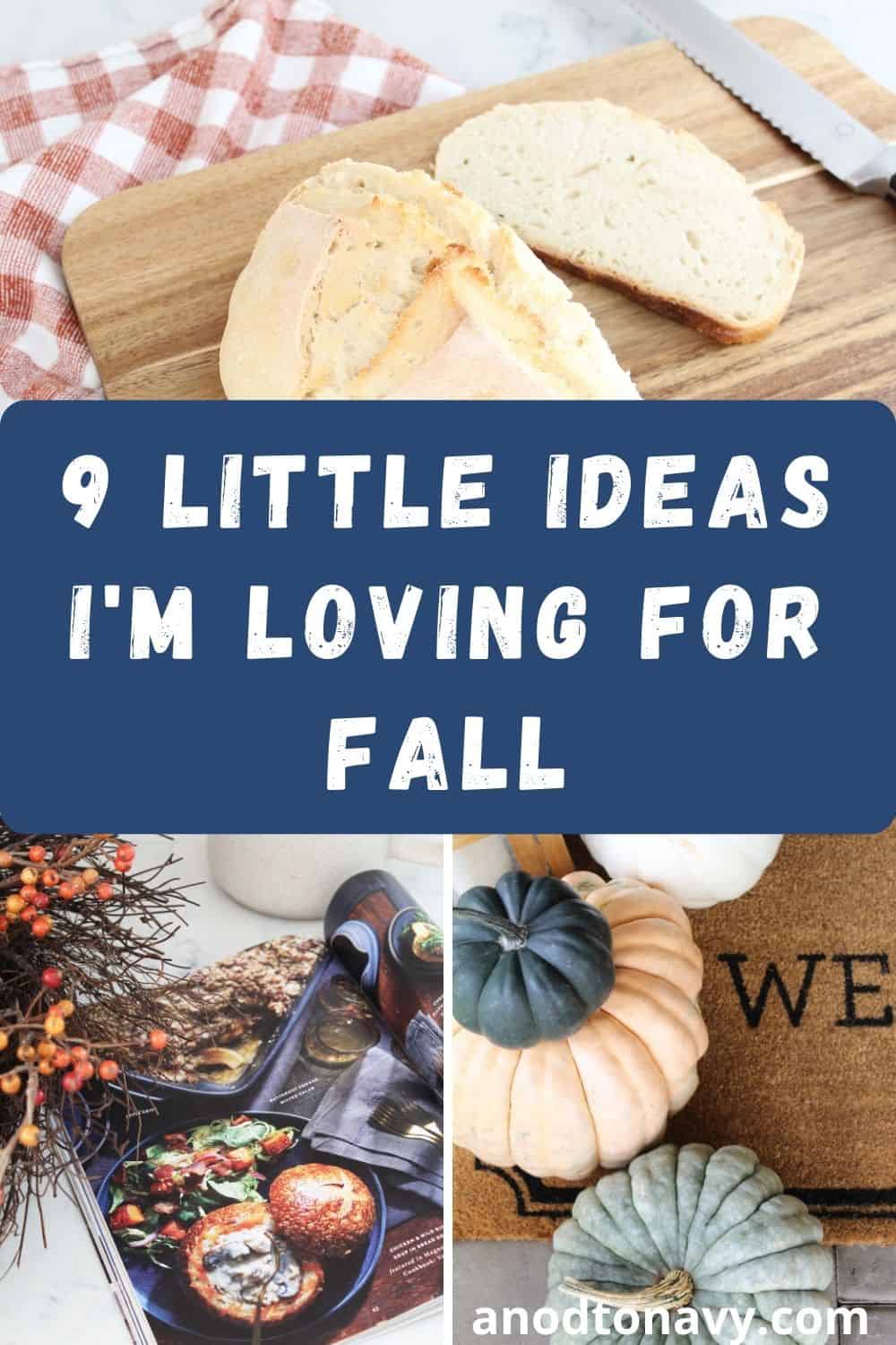 sourdough bread on breadboard, fairy tale pumpkins, orange berry fall wreath