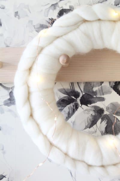 A Hygge Worthy Wool Winter Wreath