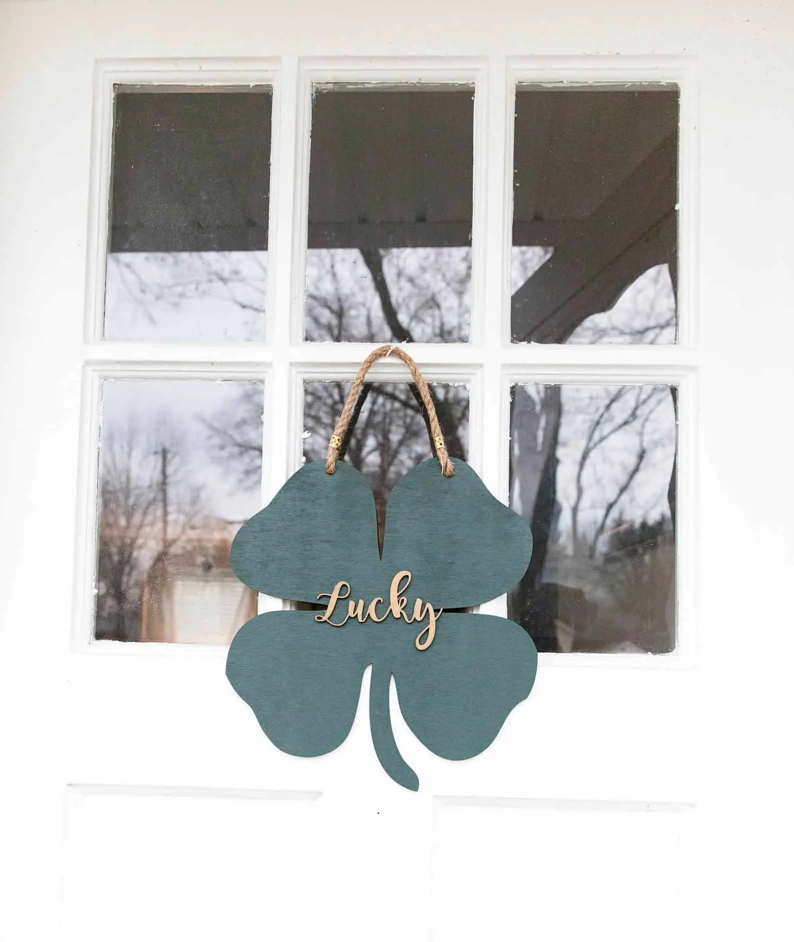 four leaf clover door hanger