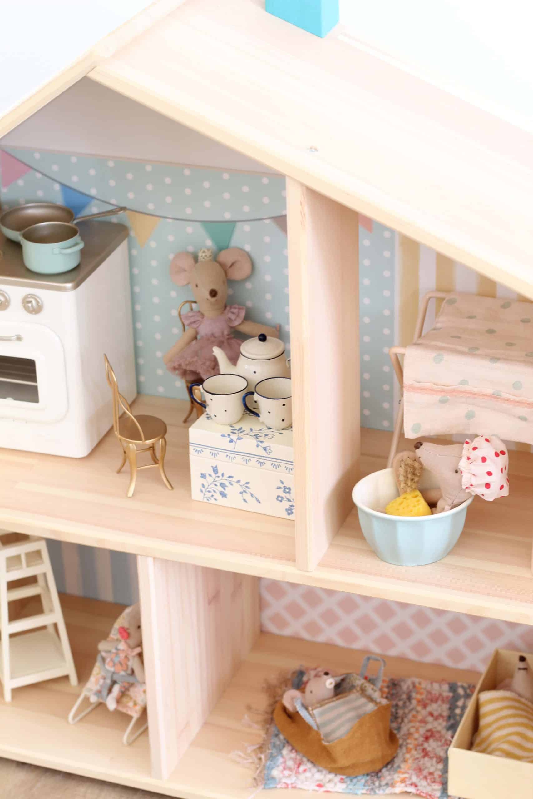 maileg mice and ikea flisat dollhouse hack