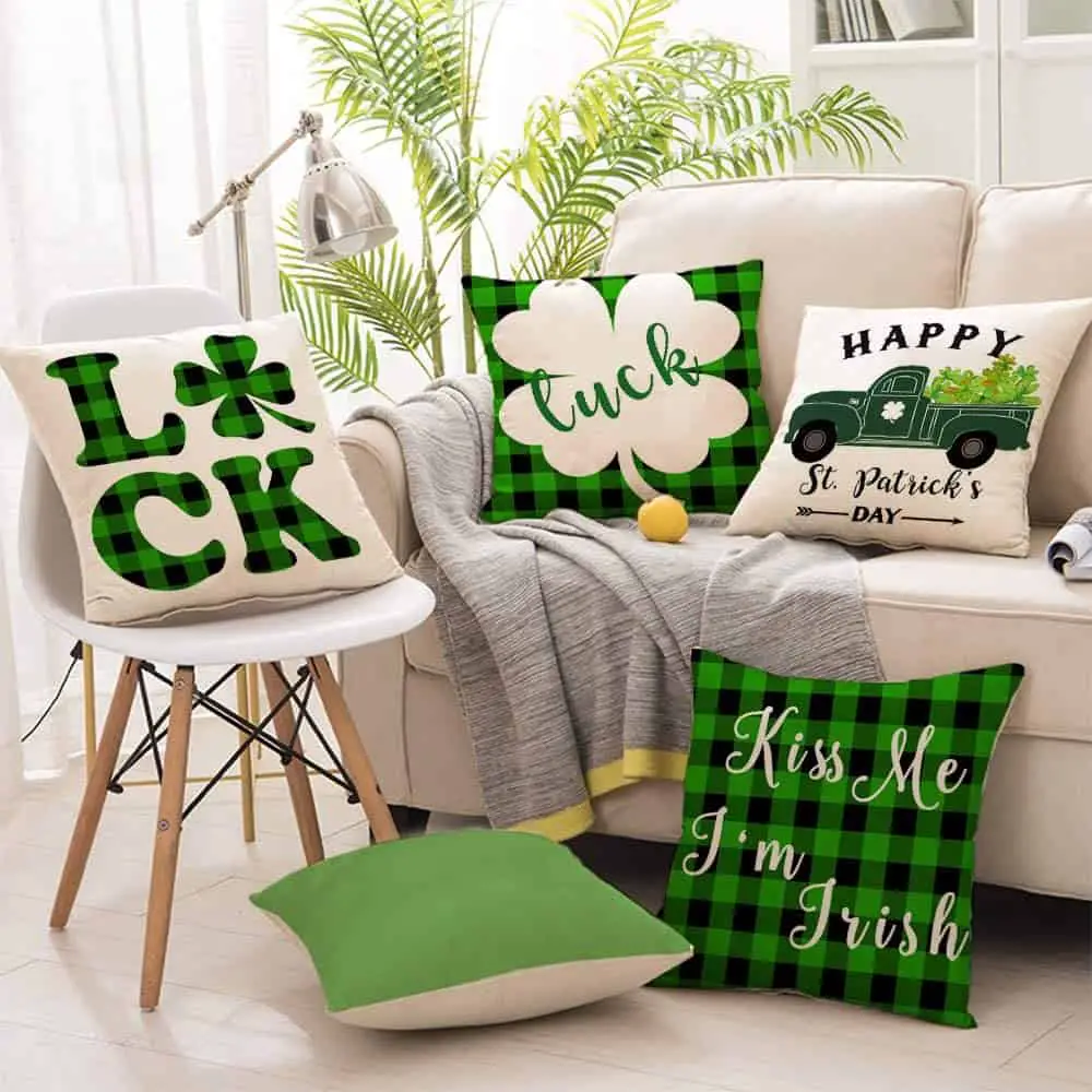 st. patrick's day pillow covers