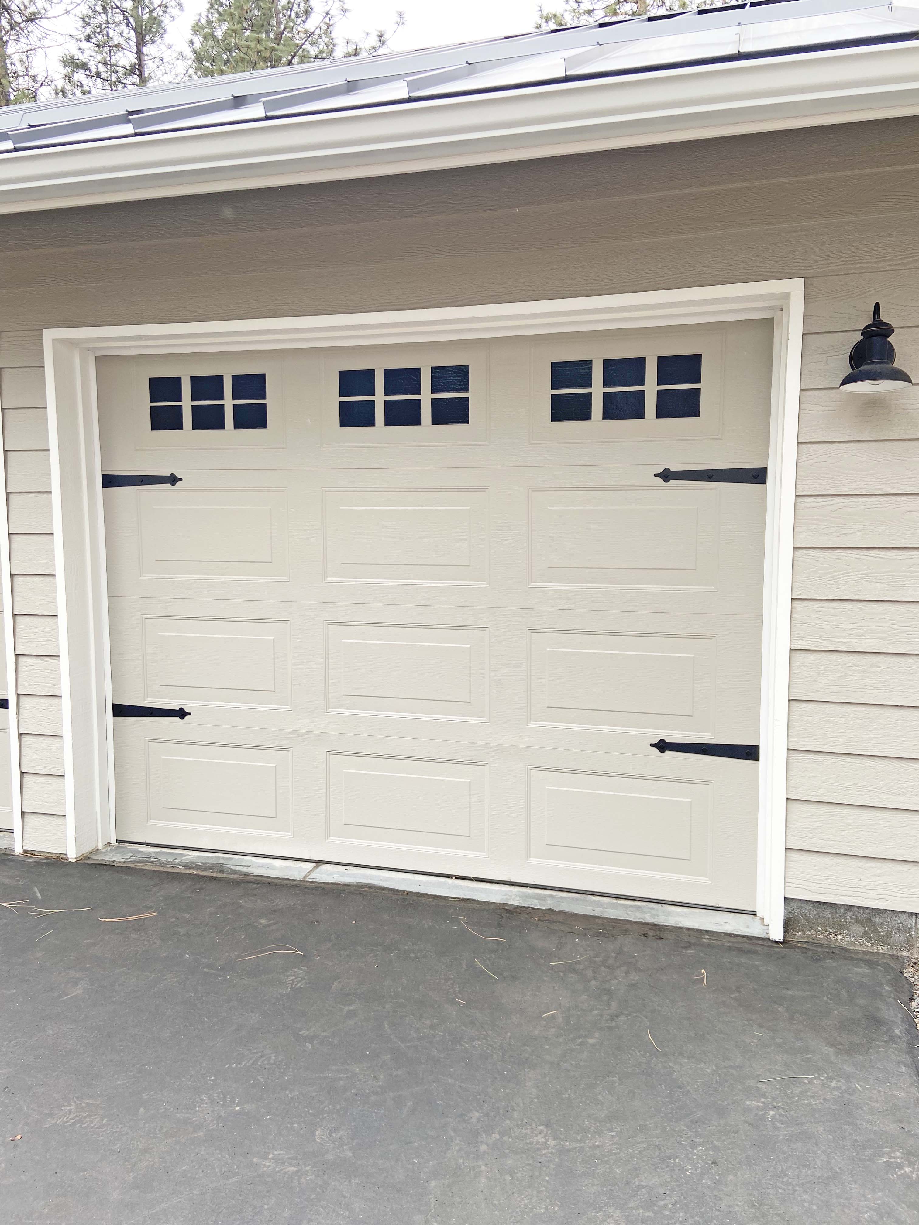 faux magnet windows on garage door