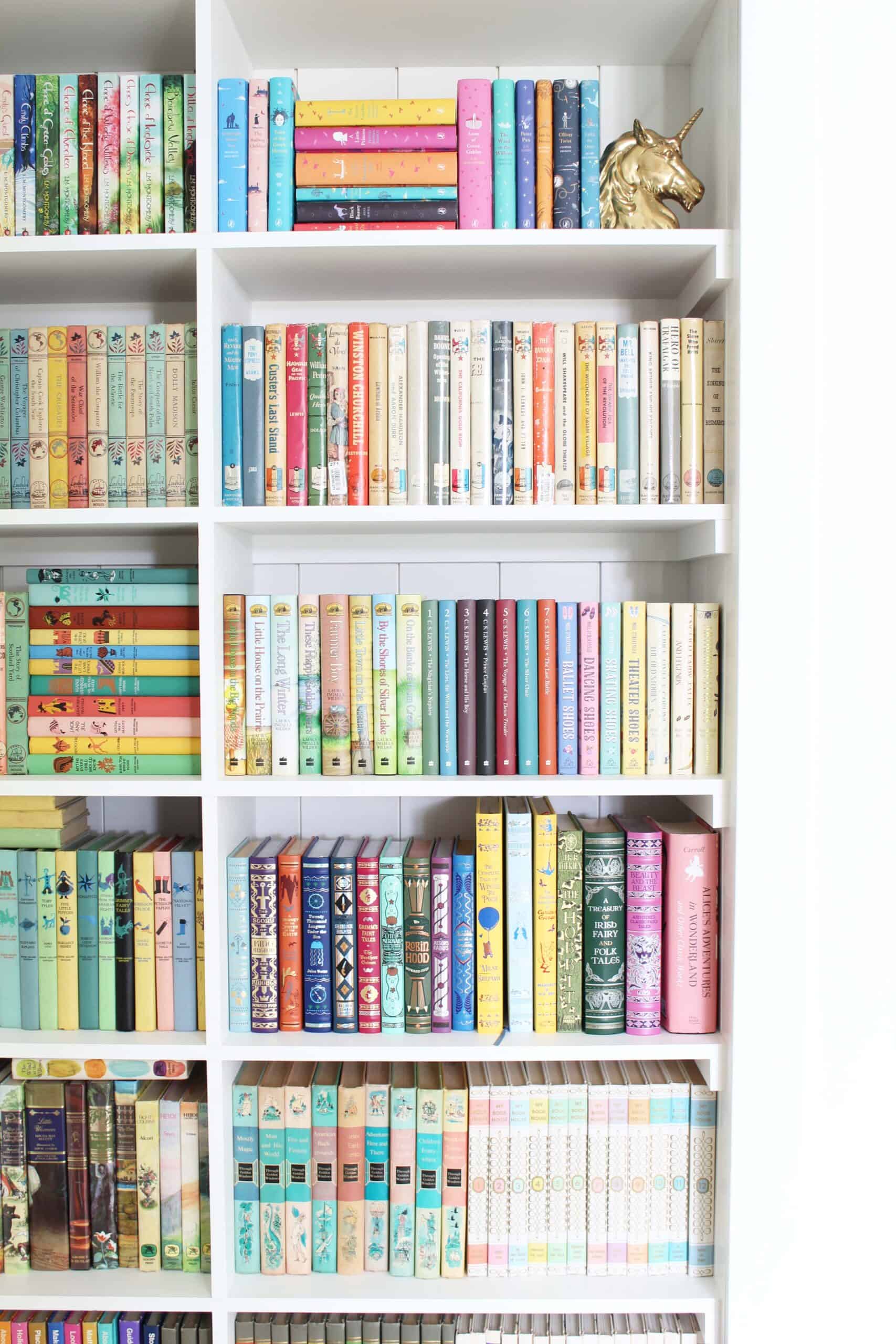 closet turned into a bookshelf, barnes and noble classic editions, through golden windows book set, little house on the prairie book set