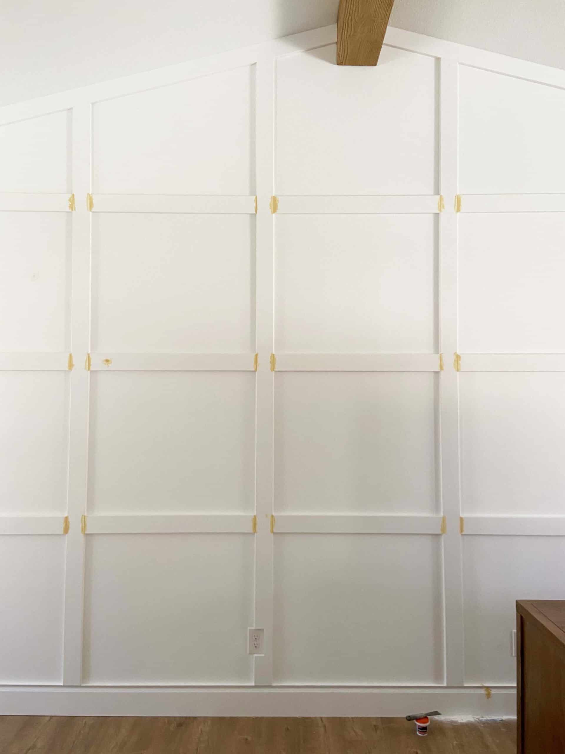 how to install box trim moulding on a wall